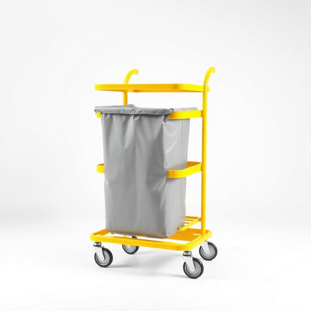 3-Shelf Commercial Janitor Cart with Bag